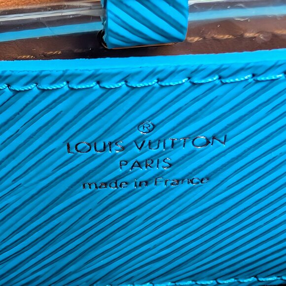 Louis Vuitton Cyan Blue Twist MM Bag in Epi Leather - Picture 13 of 16